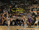 5X NBA CHAMPION DEREK FISHER LAKERS SIGNED 11X14 PHOTO 0.4 SECONDS SHOT BECKETT