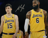 AUSTIN REAVES LAKERS SIGNED 11X14 PHOTO WITH LEBRON JAMES PSA ROOKIEGRAPH ITP