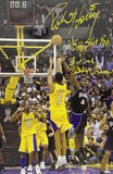 ROBERT HORRY LAKERS SIGNED 24X36 STRETCHED CANVAS 2 INSCRIPTIONS BAS W128330