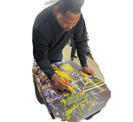 ROBERT HORRY LAKERS SIGNED 24X36 STRETCHED CANVAS 2 INSCRIPTIONS BAS W128330