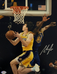 AUSTIN REAVES LOS ANGELES LAKERS SIGNED 11X14 LAY UP PHOTO PSA ROOKIEGRAPH ITP