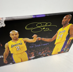 DEREK FISHER LAKERS SIGNED 20X30 STRETCHED CANVAS WITH KOBE 5X CHAMP BAS W128318