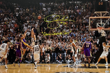 DEREK FISHER LAKERS SIGNED 20X30 STRETCHED CANVAS "GAME WINNING SHOT BAS W128312