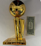 DEREK FISHER ROBERT HORRY SIGNED 12" LAKERS 17X NBA CHAMPIONS TROPHY BAS W128474