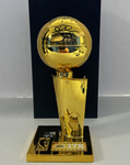DEREK FISHER ROBERT HORRY SIGNED 12" LAKERS 17X NBA CHAMPIONS TROPHY BAS W128475