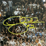 5X CHAMPION DEREK FISHER LAKERS SIGNED 16X20 PHOTO 0.4 SECONDS SHOT YELLOW BAS