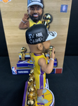 DEREK FISHER SIGNED LAKERS LIMITED EXCLUSIVE FOCO BOBBLEHEAD "5X NBA CHAMP" PSA