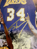 33/34 SHAQUILLE O'NEAL LAKERS MVP SIGNED 18X22 LE CANVAS EDIT PRINT PSA 9A24786