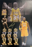 17/34 SHAQUILLE O'NEAL LAKERS MVP SIGNED 20X30 LE CANVAS EDIT PRINT PSA WITNESS