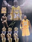 17/34 SHAQUILLE O'NEAL LAKERS MVP SIGNED 20X30 LE CANVAS EDIT PRINT PSA WITNESS