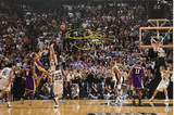 DEREK FISHER LAKERS SIGNED 20X30 STRETCHED 0.4 SECONDS SHOT CANVAS BAS W128310