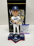 COREY SEAGER DODGERS SIGNED FOCO 2020 WORLD SERIES CHAMP BOBBLEHEAD PSA AK75881