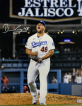 BRUSDAR GRATEROL DODGERS SIGNED 16X20 SHOUTING PHOTO WHITE BAS