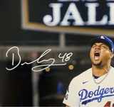 BRUSDAR GRATEROL DODGERS SIGNED 16X20 SHOUTING PHOTO WHITE BAS