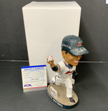 BRUSDAR GRATEROL DODGERS SIGNED MIRACLE MIGHTY MUSSELS BOBBLEHEAD PSA 1C13529