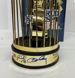 CEY GARVEY LOPES RUSSE SIGNED DODGERS 12" 1981 TROPHY " THE INFIELD" PSA 9A25153