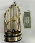 CEY GARVEY LOPES RUSSE SIGNED DODGERS 12" 1981 TROPHY " THE INFIELD" PSA 9A25150