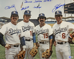 DODGERS 16X20 PHOTO SIGNED RUSSELL GARVEY CEY LOPES "RECORD SETTING INFIELD" BAS