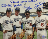 DODGERS 8X10 PHOTO SIGNED RUSSELL GARVEY CEY LOPES "RECORD SETTING INFIELD" BAS