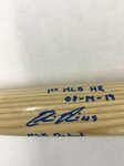 EDWIN RIOS DODGERS SIGNED RAWLINGS BLACK "1ST MLB HR, MLB DEBUT" ASH BAT PSA 52