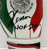 JULIO CESAR CHAVEZ SIGNED TITLE MEXICO RH GLOVE WITH "HOF 2011" INSC BAS W210313