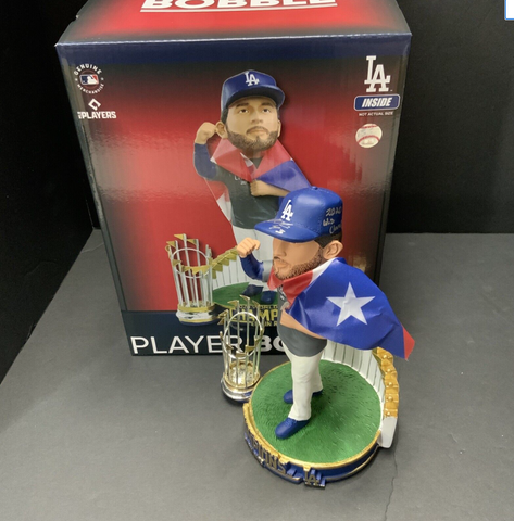 EDWIN RIOS DODGERS SIGNED CHAMPIONSHIP BOBBLEHEAD "2020 WS CHAMPS" BAS WS88866