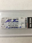 DODGERS EDWIN RIOS SIGNED 1ST AND 2ND CAREER HR TICKET STUB PSA/DNA SLABBED 0269