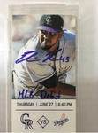 DODGERS EDWIN RIOS SIGNED MLB DEBUT 06-27-19 TICKET STUB PSA/DNA SLABBED 4180267
