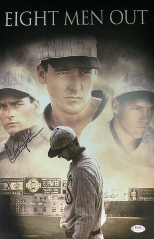 CHARLIE SHEEN SIGNED 11X17 EIGHT MEN OUT MOVIE POSTER PSA AH99205
