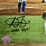 AUSTIN BARNES DODGERS SIGNED 2020 WS LAST OUT 8X10 PHOTO "LAST OUT" BECKETT ITP