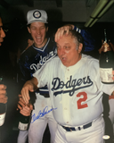 OREL HERSHISER DODGERS SIGNED 16X20 88 WS PHOTO WITH TOMMY LASORDA PSA 9A20920