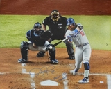 JUSTIN TURNER DODGERS SIGNED 24X28 CANVAS "2020 WS CHAMPS" PSA 9A70588