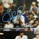 JUSTIN TURNER DODGERS SIGNED 11X14 2021 ALL STAR GAME PHOTO PSA WITNESS