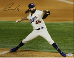 TONY GONSOLIN DODGERS SIGNED 2020 WORLD SERIES 11X14 PITCHING PHOTO PSA WITNESS