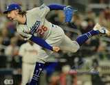 TONY GONSOLIN 2020 WS CHAMPION DODGERS SIGNED 11X14 PITCHING PHOTO BAS WITNESS