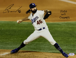 TONY GONSOLIN DODGERS SIGNED 11X14 PITCHING PHOTO "2020 WS CHAMPS" PSA WITNESS