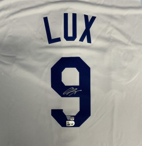 GAVIN LUX DODGERS 2020 WORLD SERIES CHAMPION SIGNED NIKE JERSEY MLB YP369515 VDC