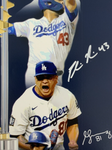 16/20 DODGERS 2020 WORLD SERIES 16X20 PHOTO WITH 10 AUTOGRAPHS MUNCY TAYLOR PSA