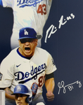 11/20 DODGERS 2020 WORLD SERIES 16X20 PHOTO WITH 10 AUTOGRAPHS MUNCY TAYLOR PSA
