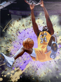 33/34 SHAQUILLE O'NEAL LAKERS MVP SIGNED 18X22 LE CANVAS DUNK PRINT PSA 9A24783