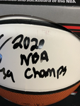DWIGHT HOWARD SIGNED SPALDING LAKERS BASKETBALL "2020 NBA CHAMPS" PSA 1C40881