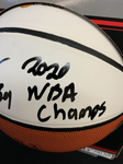 DWIGHT HOWARD SIGNED SPALDING LAKERS BASKETBALL "2020 NBA CHAMPS" PSA 1C40880