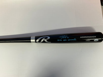 TEOSCAR HERNANDEZ SIGNED RAWLINGS FULL SIZE BAT "2024 WS CHAMPS" PSA