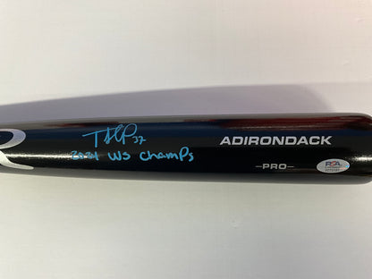 TEOSCAR HERNANDEZ SIGNED RAWLINGS FULL SIZE BAT "2024 WS CHAMPS" PSA